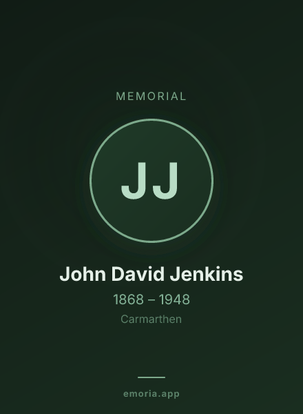 Memorial portrait of John David Jenkins
