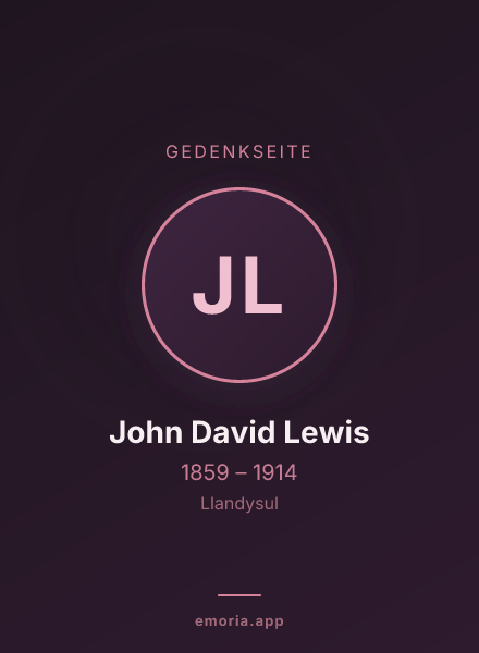 Gedenkportrait von John David Lewis