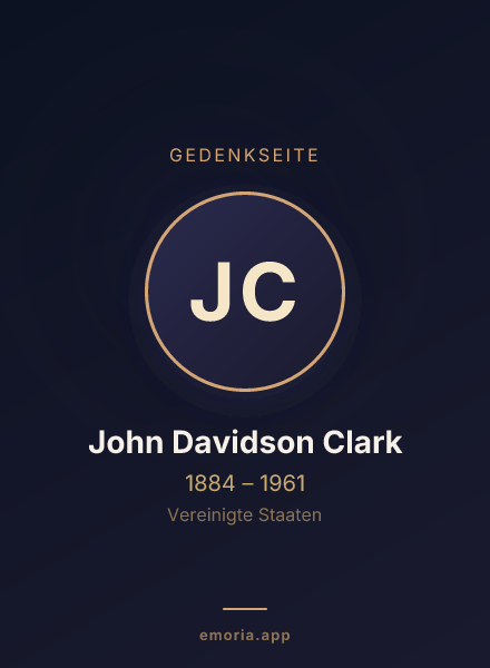 Gedenkportrait von John Davidson Clark