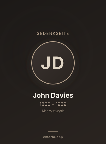 Gedenkportrait von John Davies