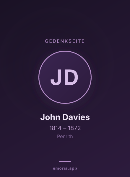 Gedenkportrait von John Davies