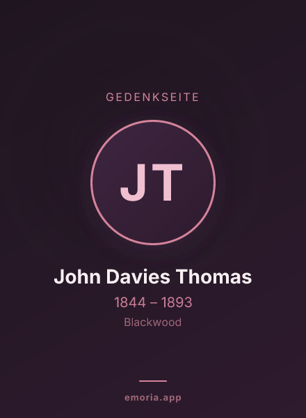 Gedenkportrait von John Davies Thomas