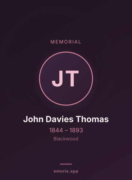 Memorial portrait of John Davies Thomas