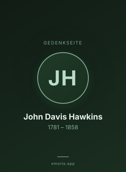 Gedenkportrait von John Davis Hawkins