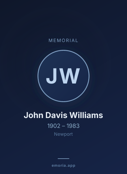 Memorial portrait of John Davis Williams
