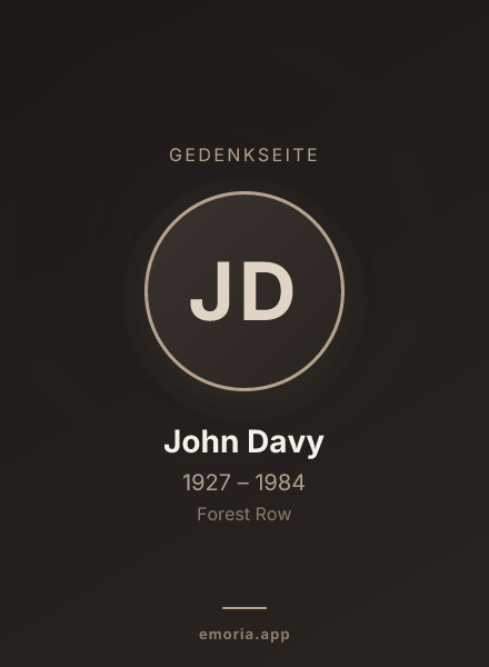 Gedenkportrait von John Davy