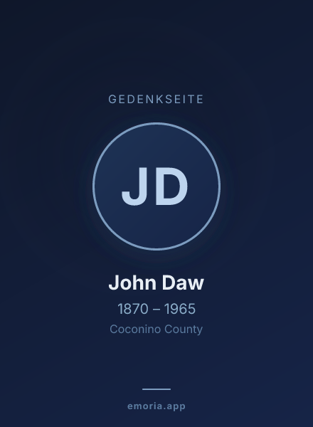 Gedenkportrait von John Daw