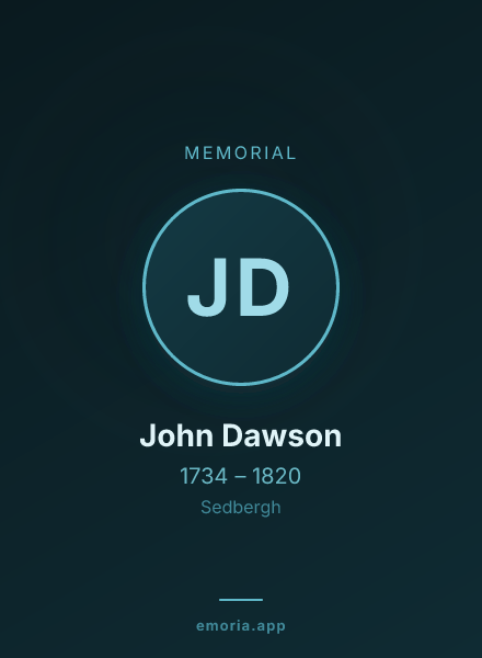 Memorial portrait of John Dawson