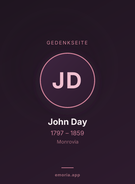 Gedenkportrait von John Day