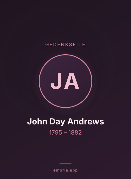 Gedenkportrait von John Day Andrews