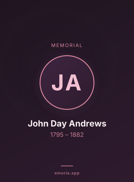 Memorial portrait of John Day Andrews