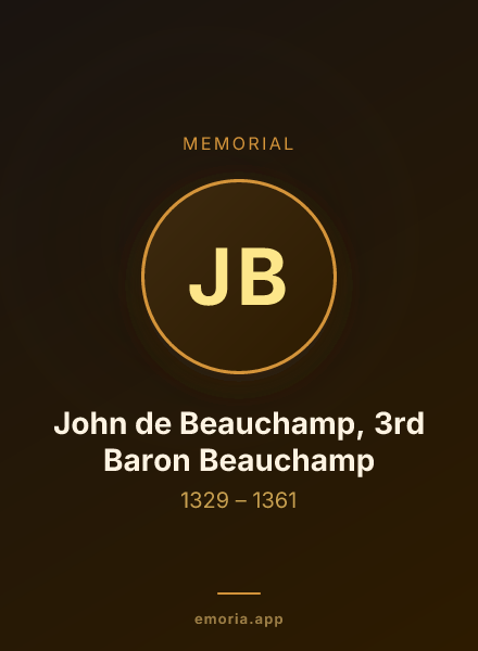 Memorial portrait of John de Beauchamp, 3rd Baron Beauchamp
