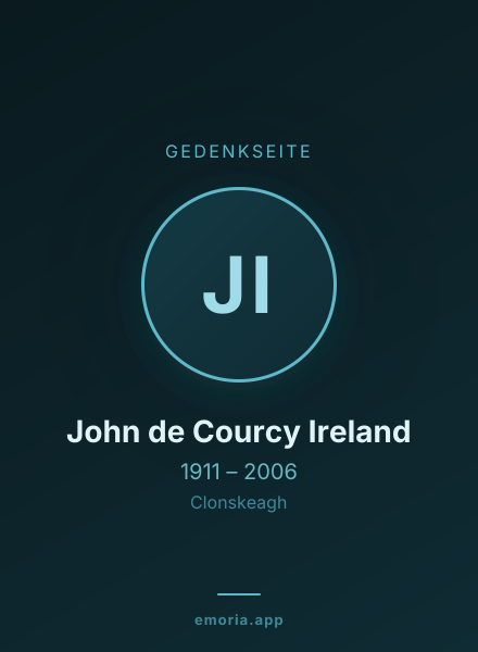 Gedenkportrait von John de Courcy Ireland