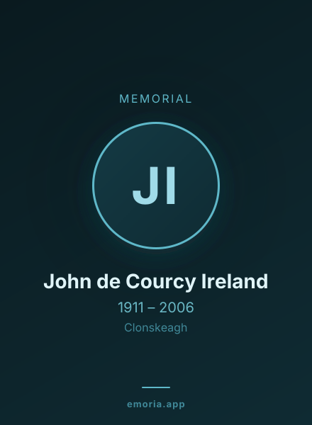 Memorial portrait of John de Courcy Ireland