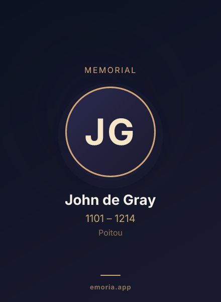 Memorial portrait of John de Gray