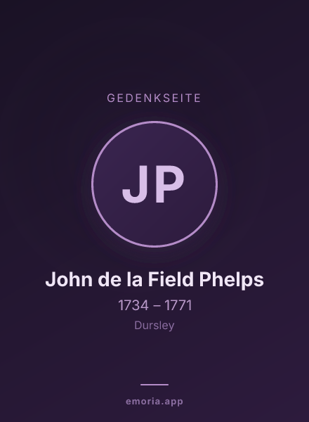 Gedenkportrait von John de la Field Phelps