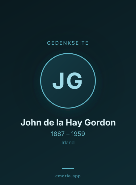 Gedenkportrait von John de la Hay Gordon