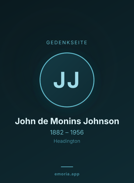 Gedenkportrait von John de Monins Johnson