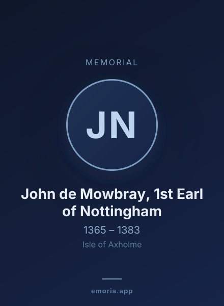 Memorial portrait of John de Mowbray, 1st Earl of Nottingham