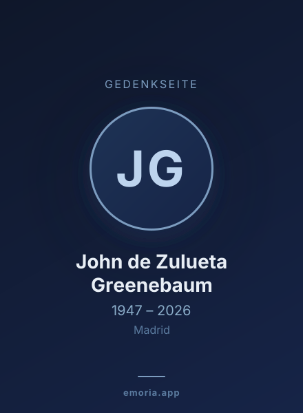 Gedenkportrait von John de Zulueta Greenebaum