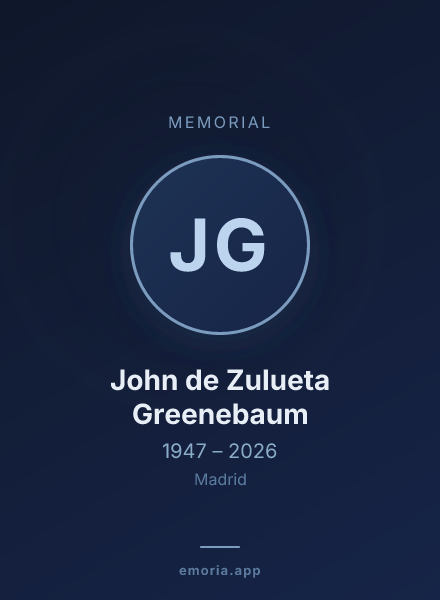Memorial portrait of John de Zulueta Greenebaum