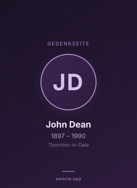 Gedenkportrait von John Dean