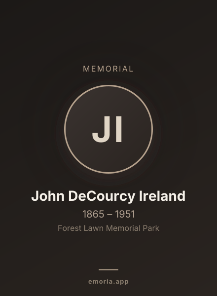 Memorial portrait of John DeCourcy Ireland