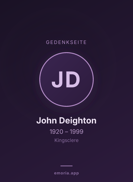 Gedenkportrait von John Deighton