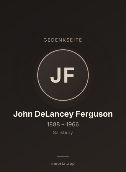 Gedenkportrait von John DeLancey Ferguson