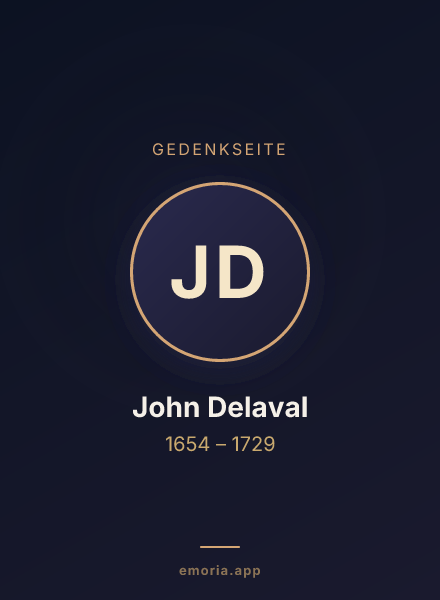 Gedenkportrait von John Delaval