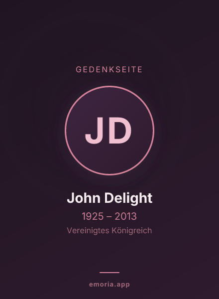 Gedenkportrait von John Delight