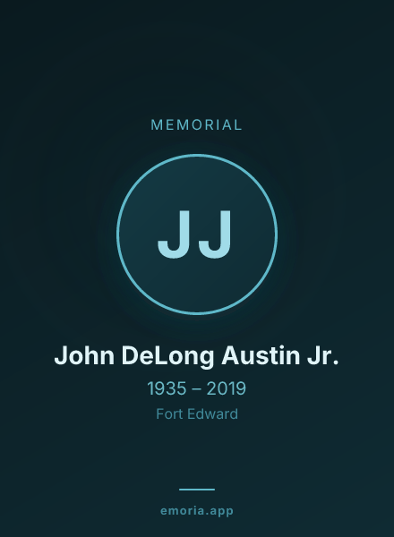Memorial portrait of John DeLong Austin Jr.