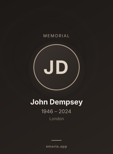 Memorial portrait of John Dempsey