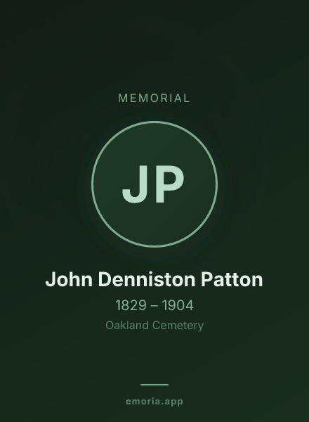 Memorial portrait of John Denniston Patton