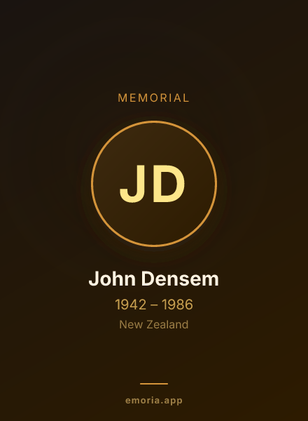 Memorial portrait of John Densem