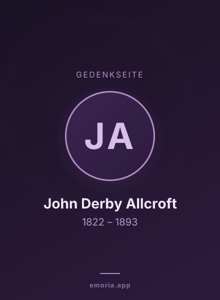 Gedenkportrait von John Derby Allcroft