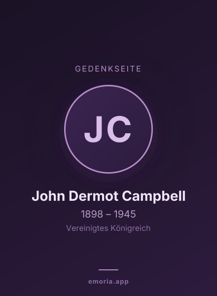 Gedenkportrait von John Dermot Campbell