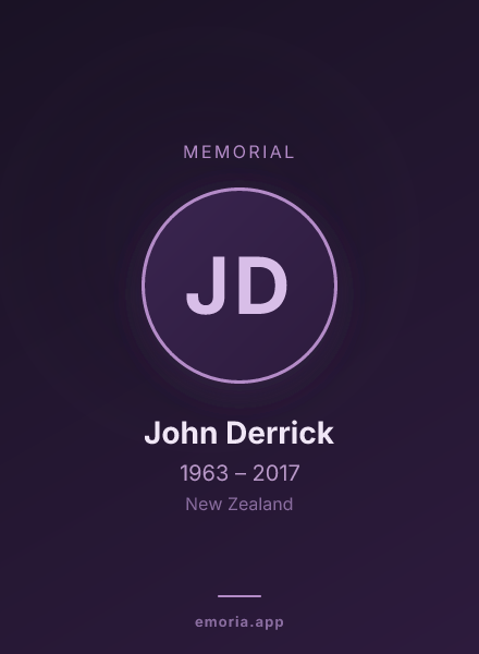 Memorial portrait of John Derrick