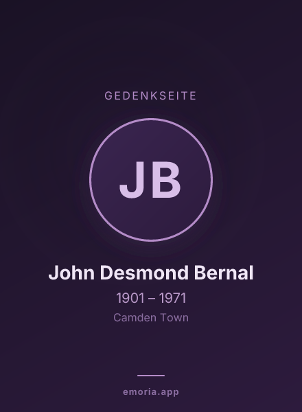 Gedenkportrait von John Desmond Bernal