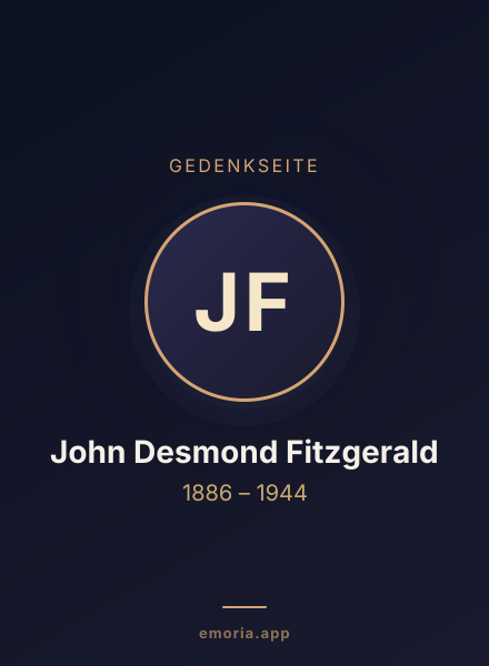 Gedenkportrait von John Desmond Fitzgerald
