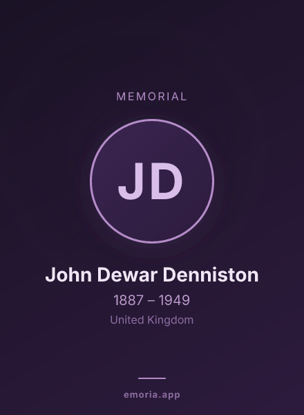 Memorial portrait of John Dewar Denniston
