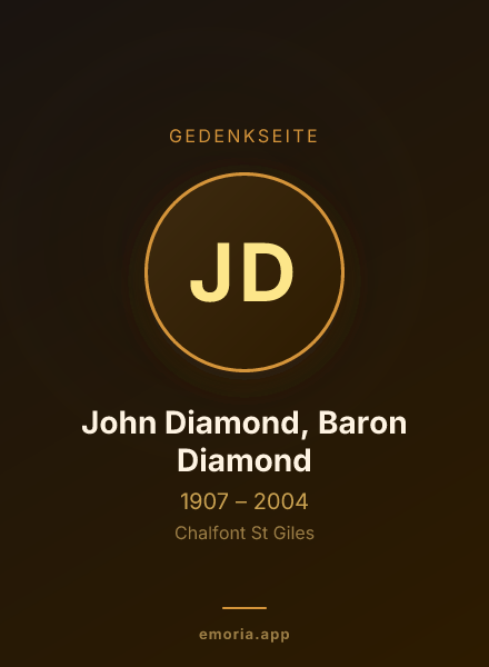 Gedenkportrait von John Diamond, Baron Diamond