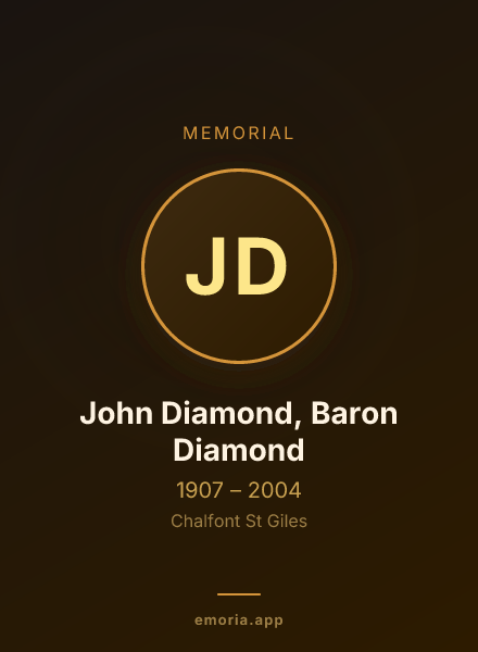Memorial portrait of John Diamond, Baron Diamond