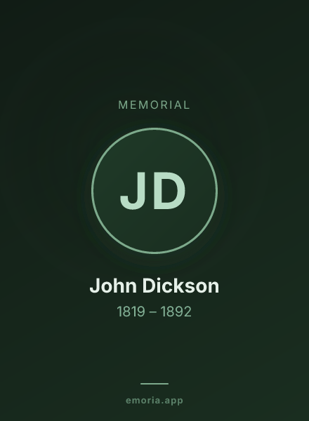 Memorial portrait of John Dickson