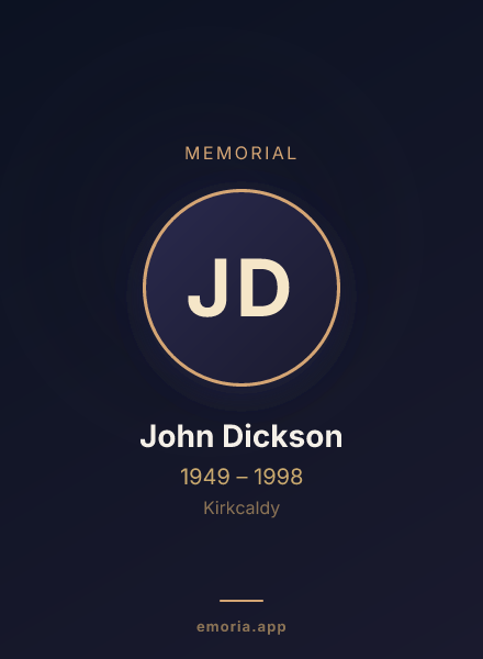 Memorial portrait of John Dickson