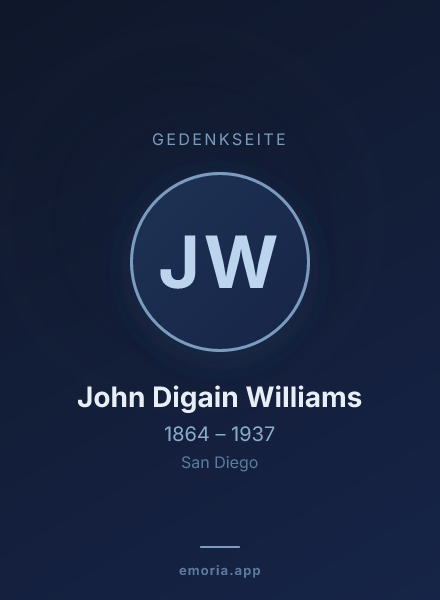 Gedenkportrait von John Digain Williams