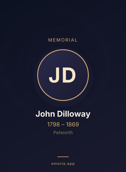 Memorial portrait of John Dilloway