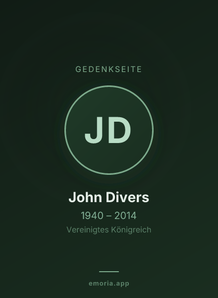 Gedenkportrait von John Divers