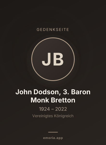 Gedenkportrait von John Dodson, 3. Baron Monk Bretton