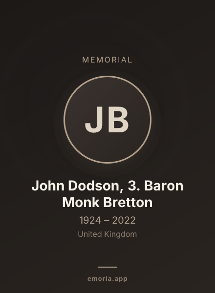 Memorial portrait of John Dodson, 3. Baron Monk Bretton